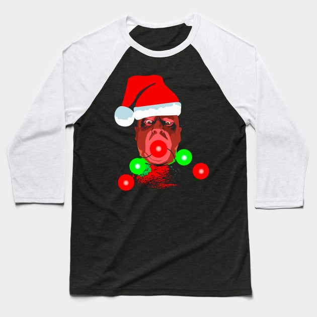 Santa Fester Baseball T-Shirt by DesignCat